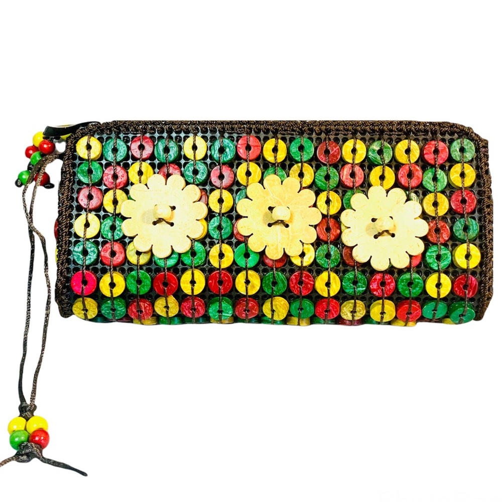 Colorful Coconut Shell Wristlet